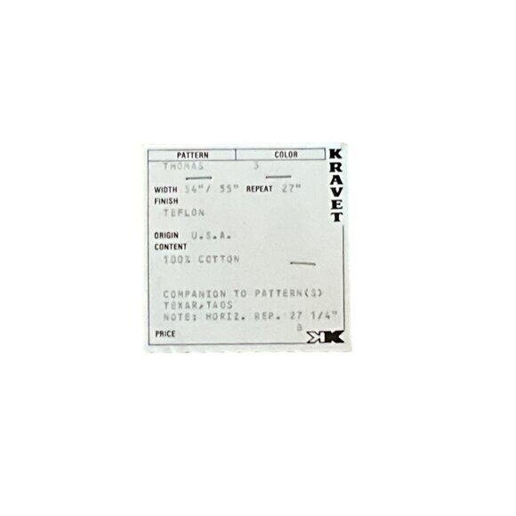 Kravet Thomas Teflon Cotton Fabric Sample 25" x 25" - Paisley Pattern - Picture 2 of 4